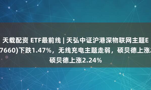 天载配资 ETF最前线 | 天弘中证沪港深物联网主题ETF(517660)下跌1.47%，无线充电主题走弱，硕贝德上涨2.24%