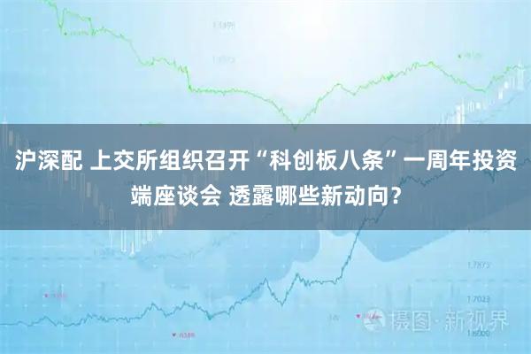 沪深配 上交所组织召开“科创板八条”一周年投资端座谈会 透露哪些新动向？