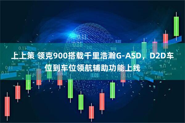 上上策 领克900搭载千里浩瀚G-ASD，D2D车位到车位领航辅助功能上线