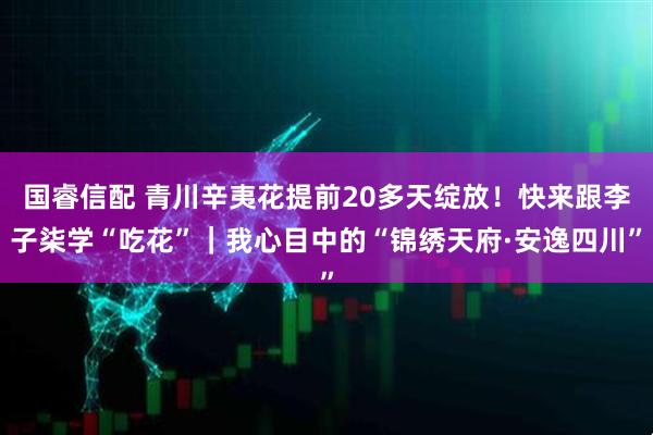 国睿信配 青川辛夷花提前20多天绽放！快来跟李子柒学“吃花”｜我心目中的“锦绣天府·安逸四川”